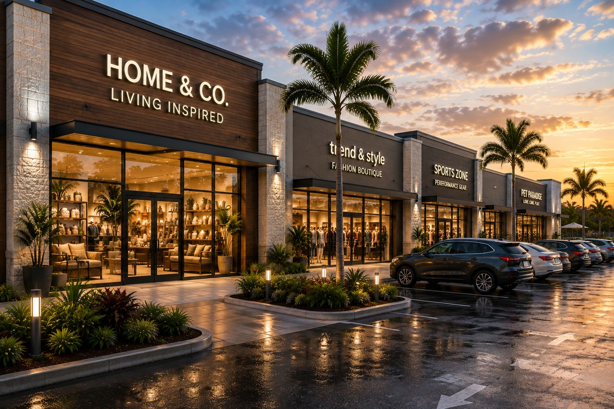 Illustrative modern neighborhood retail development in Costa Rica