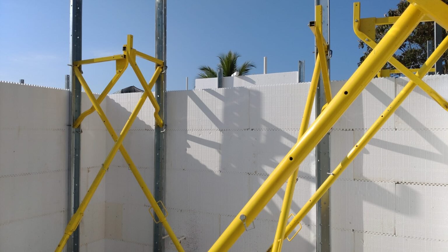 Bracing BetterBlock ICF walls before concrete placement